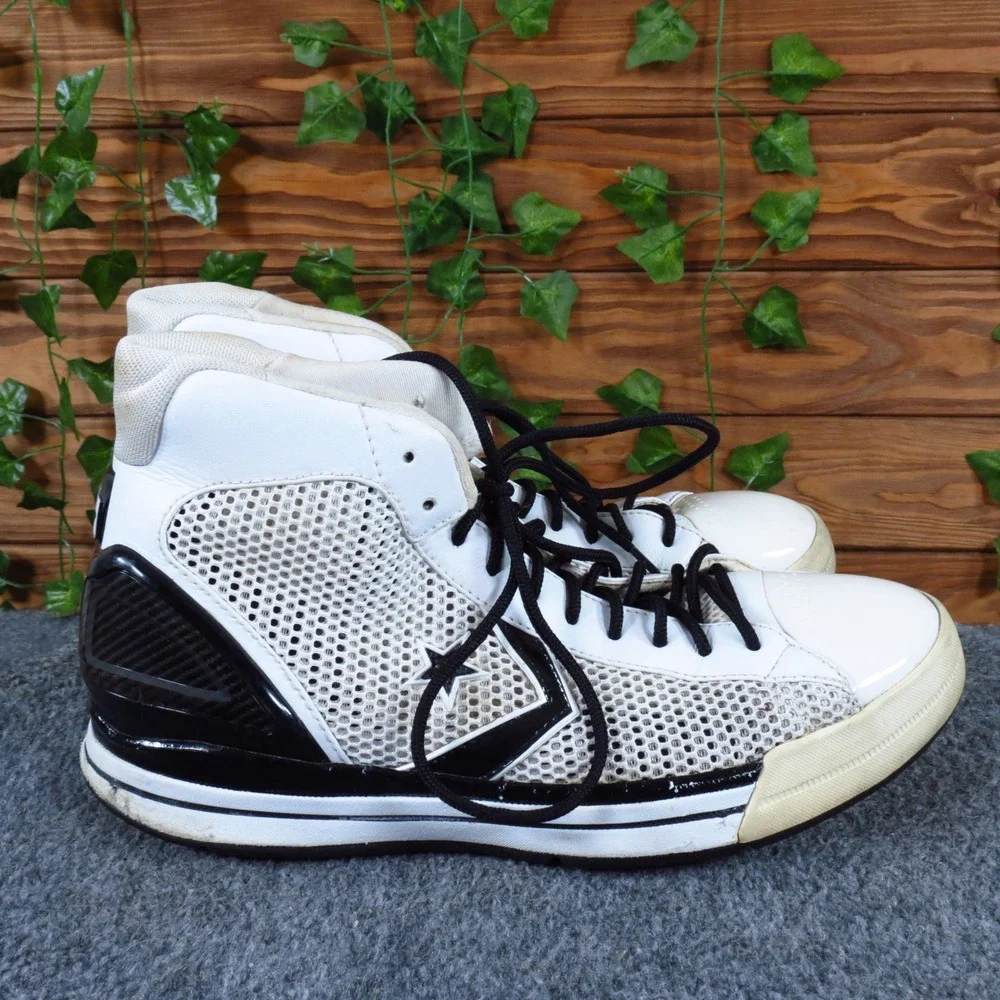 Converse Player Evo‎ Mid Mens Basketball Shoes Size 9 Athletic White Black